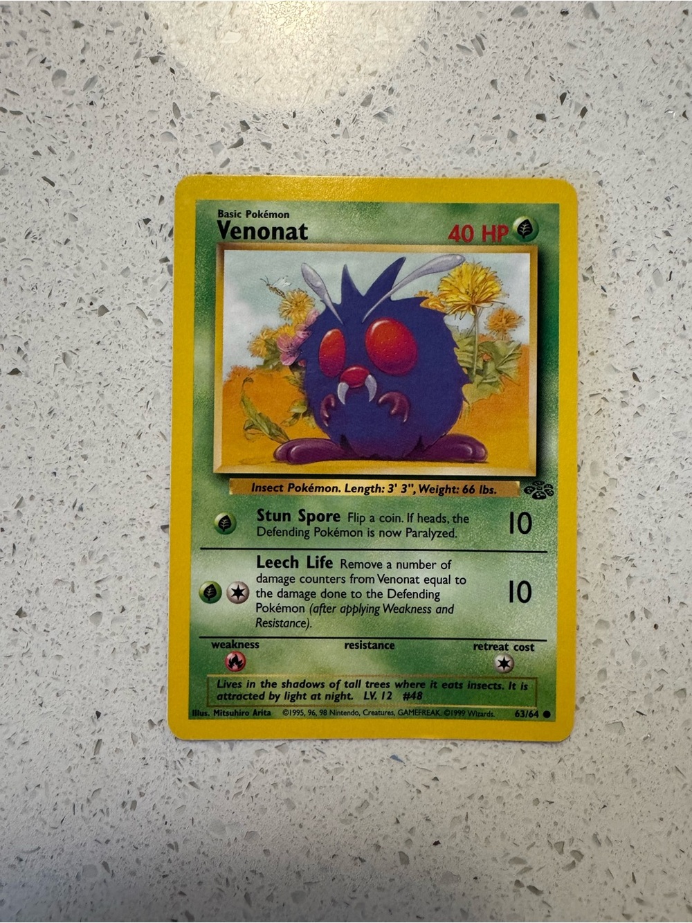 3/$10 This is a 1999 Pokemon Jungle set Venonat trading card.